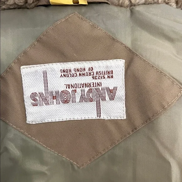 Andy John’s Barn coat jacket tan with zip toggle buttons Vintage size 10 - Picture 6 of 14